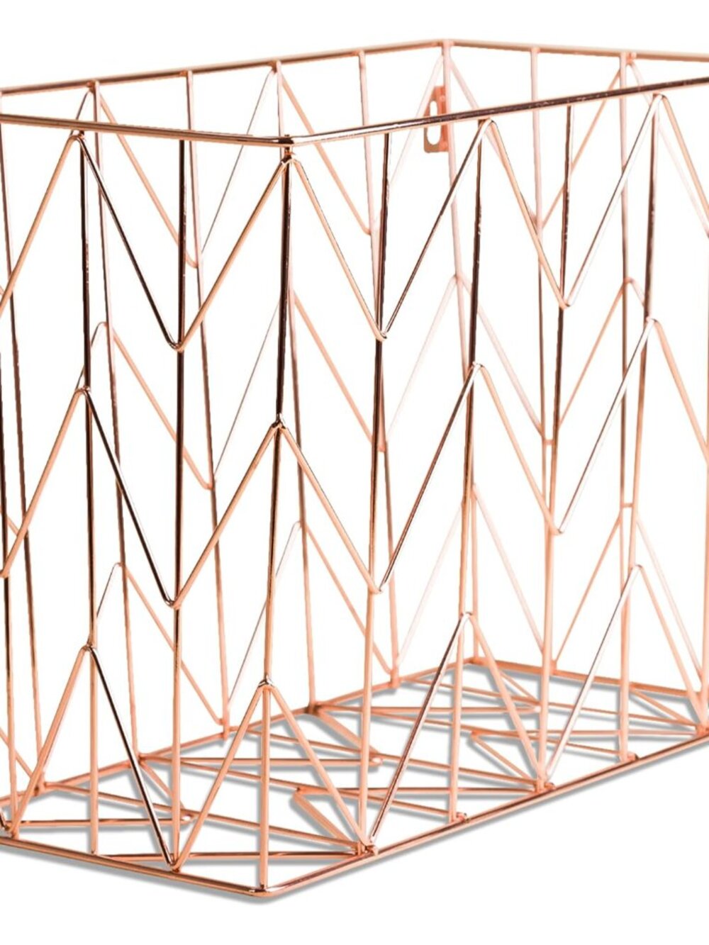 Hanging File Desk Organizer, Rose Gold Wire Metal - 854U02-06